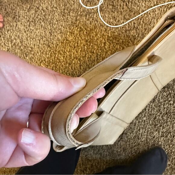 Classic Taupe Faux Leather Tote Bag Large‎ Capacity Shoulder Handbag Work - Picture 8 of 8